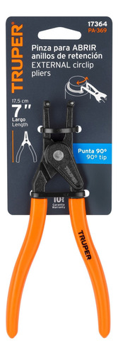 Pinza Punta 90° 6-3/4 Abrir Anillos Mango Pvc Truper 17364
