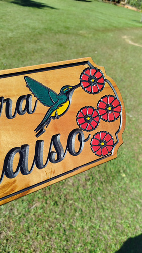Placa Personalizada Com Sua Frase 40x20cm Colorida
