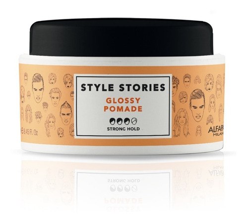 Glossy Pomade Cera Style Stories Alfaparf 100 Ml Fij. Fuerte