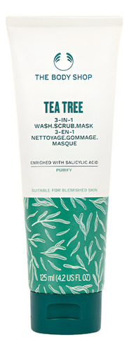 Áscara 3 Em 1 Tea Tree 125ml The Body Shop Omento De Aplicação Dia/noite