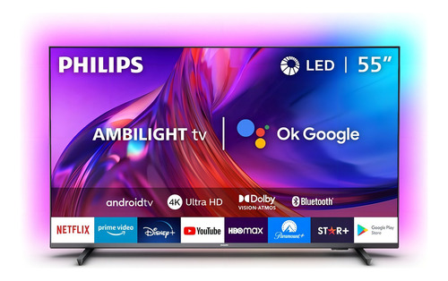 Smart TV de 55" Philips 55PUD7906 con pantalla LED 4K