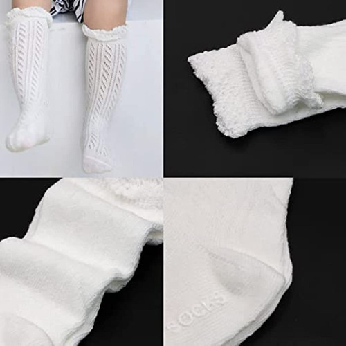 Paquete 4 Calcetines Calcetines Hasta La Rodilla Para Niñas