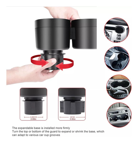 Portavasos For Autos Adaptador Expansor De Portavasos Coche