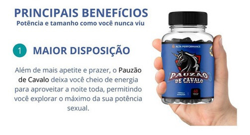 Estimulante Pauzão De Cavalo 100% Original - 1un