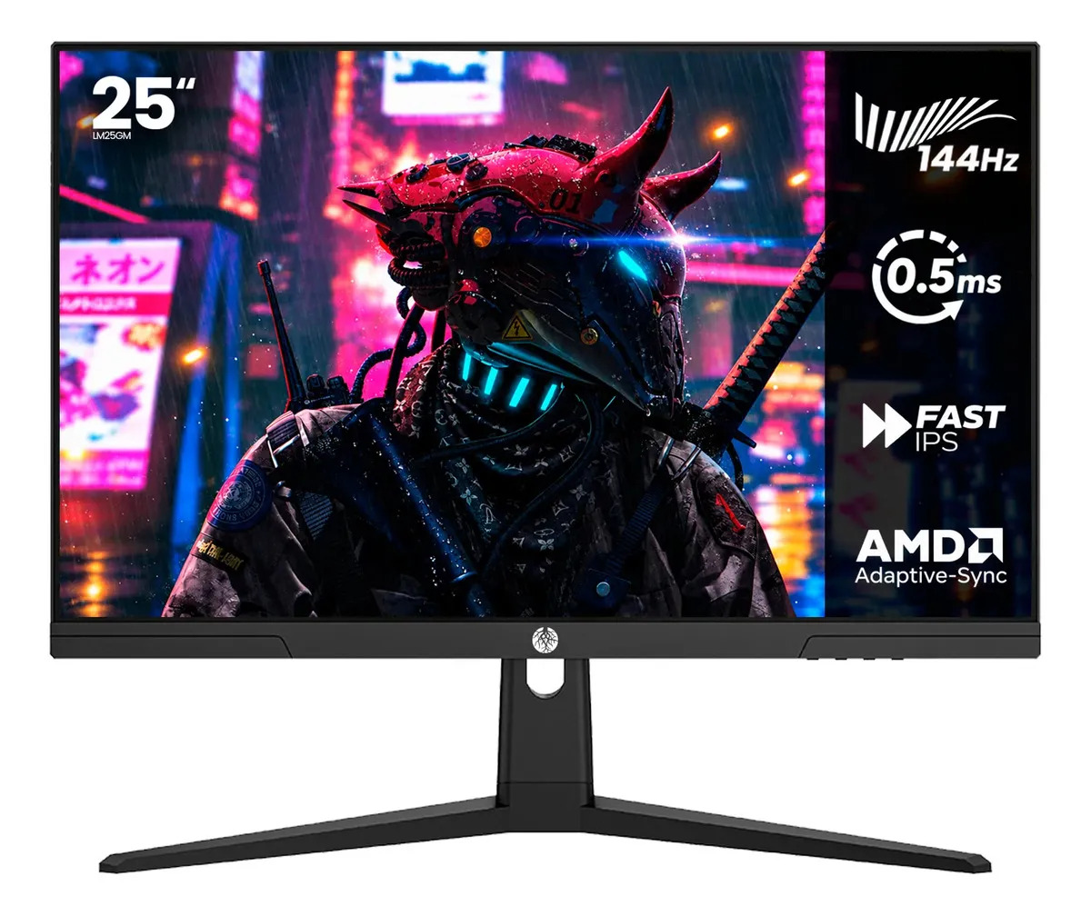 Monitor Gamer Haiz 25'' IPS FHD 144Hz 0.5ms HDMI DP Vesa Preto
