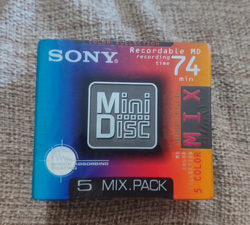 Mini Disc Sony Novo Pack Com 5 Pecas