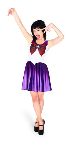 Sailor Moon - Vestido Hotaru Tomoe Sailor Saturn Saturno