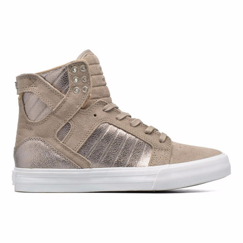 Zapatilla Supra Skytop Taupe White