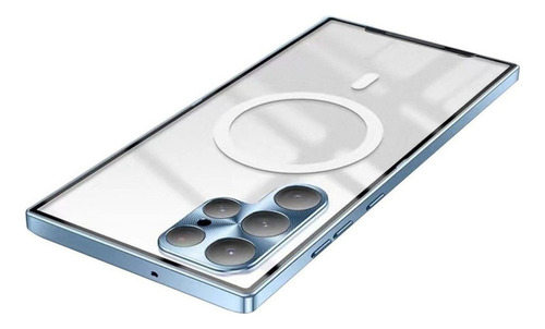 Para Samsung S22 Ultra Thin Metal Bezel Magnetic Phone Case