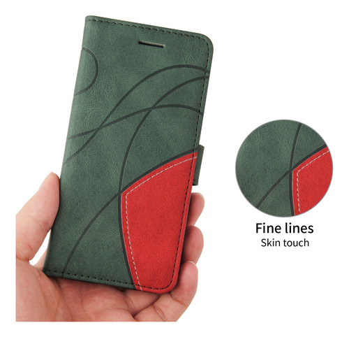 Funda Para Oppo Reno Series De Piel Sintética De Alta Calidad, Funda Protectora Tipo Cartera Con Ranura Para Tarjetas, Soporte, Etc., Color Verde