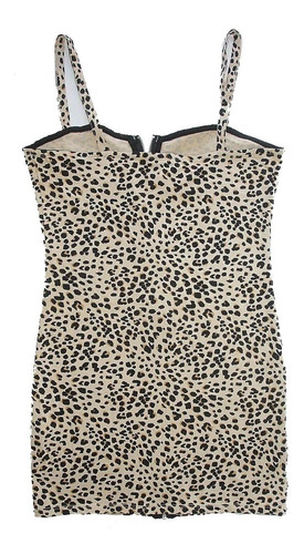 Vestido Divided By H&m Animal Print Con Cierre Talle 42