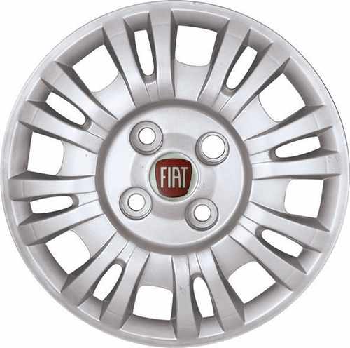 Jogo De Calota Aro 13 Para Fiat Uno Fire + Emblema Resinado