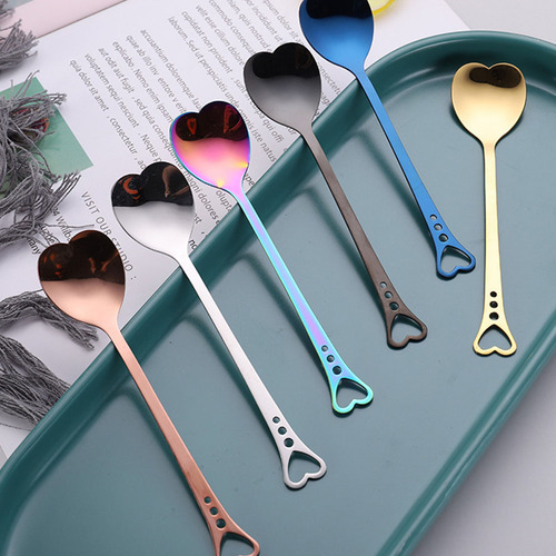 Cucharas De Postre Creativas De Acero Inoxidable Con Forma D
