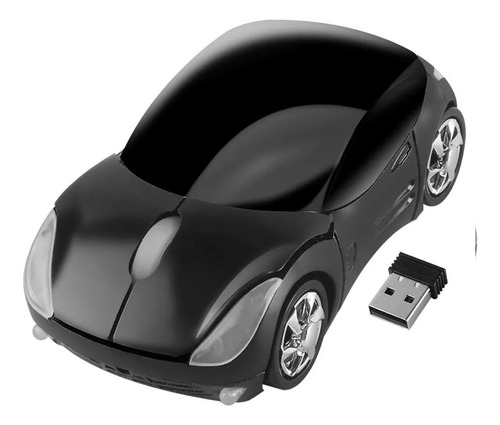 Ratón Inalámbrico 2,4g Con Forma De Coche Deportivo Ferrari Negro