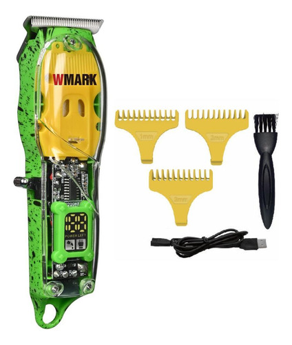 Aparador De Cabelo Maquina De Acabamento Wmark Ng 508 Verde