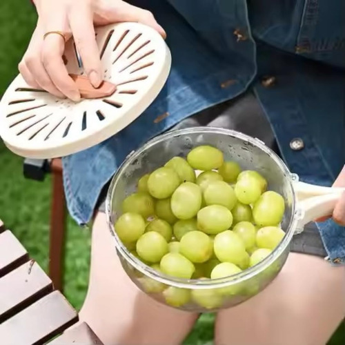 Recipiente Para Lavagem De Frutas E Vegetais Com Tampa,
