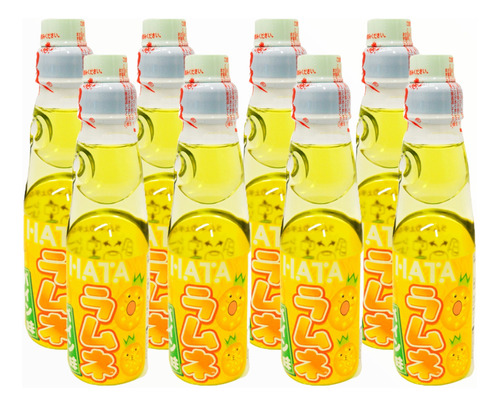 Paquete Hata Ramune Pine Bottle 200ml 8pzas