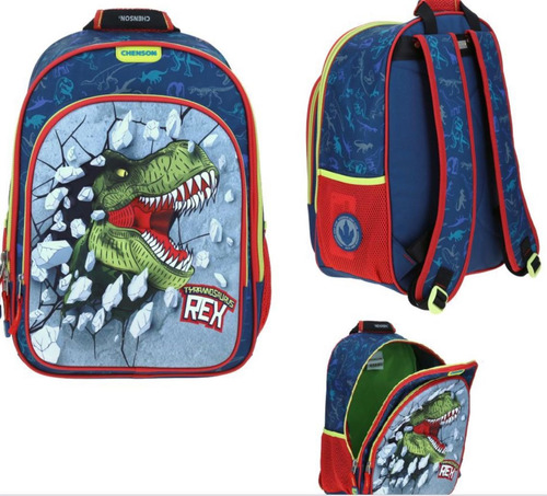 Morral Escolar De Dinosaurio En 3d