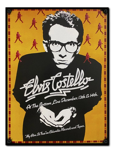 #1430 - Cuadro Vintage 30 X 40 - Elvis Costello Rock Poster