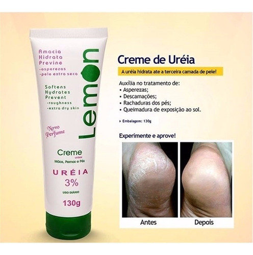 Creme De Ureia 3% Para Mãos, Pernas E Pés 45g Lemon