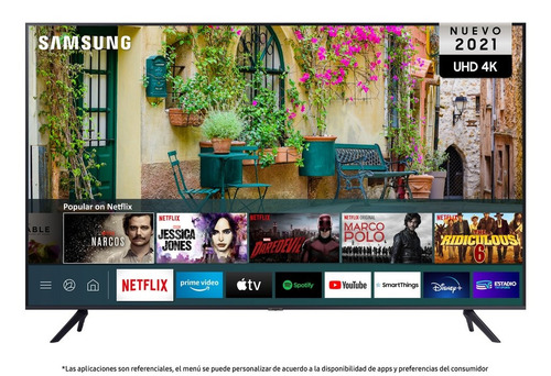 Imagen 1 de 12 de Smart Tv 43'' Samsung Au7000 4k Uhd Led 2021