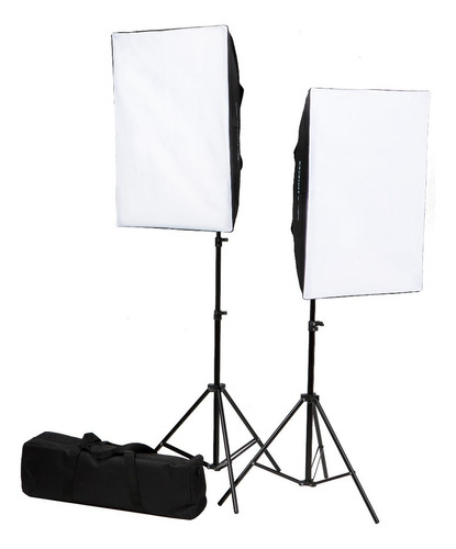 Kit 2 Paneles Led48w Softbox 50x70cm Tripode Bolso Visico Color de la estructura Negro Color de la luz Blanco Calido Frio