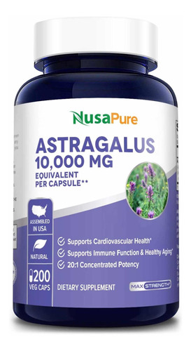 Astrágalo Astragaluz Más Potente 10,000 Mg Made In Usa