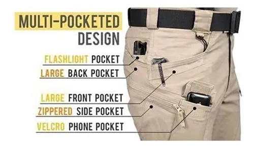 Impermeable Policía Militar Táctica Pantalones Cortos, Ix7