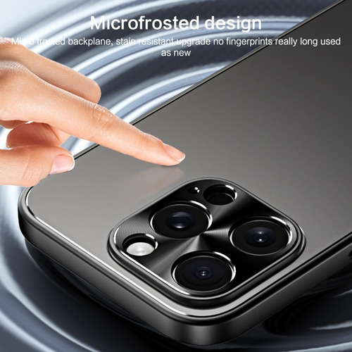 Capa De Celular Galvanizada Fosca Com Suporte Para iPhone