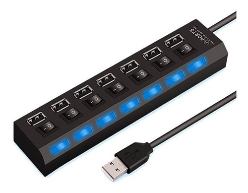 Cable Hub Usb Multipilcador Puertos Usb 7 En 1 Pro