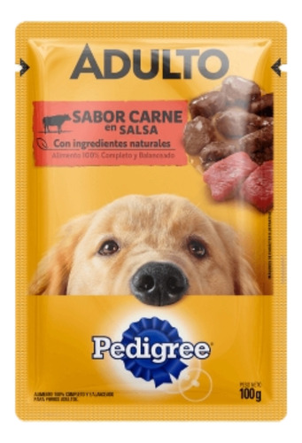 Pedigree Adulto Sabor Carne Pouch Caja X 12 Unidades 