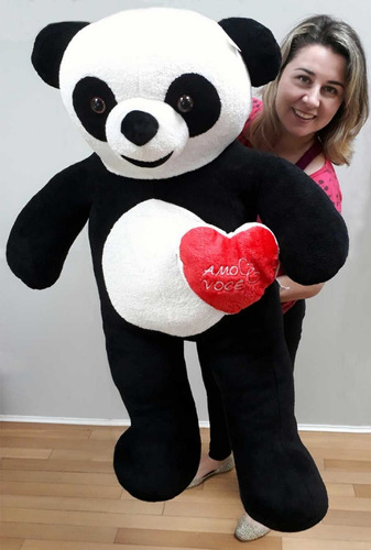 Urso Panda Grande Pelúcia Gigante 1,20 Mt 120 Cm Com Recheio