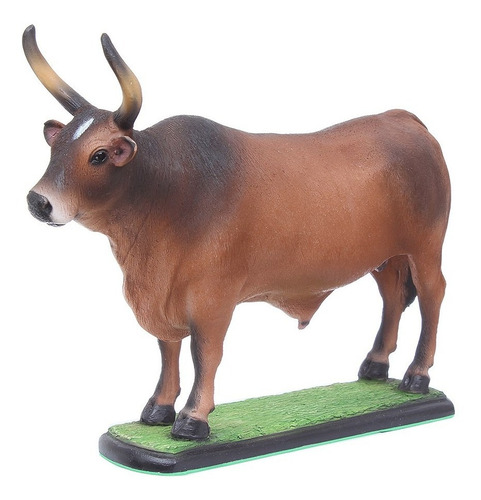 Escultura Boi Carreiro Castanho Em Resina Home Western Decor