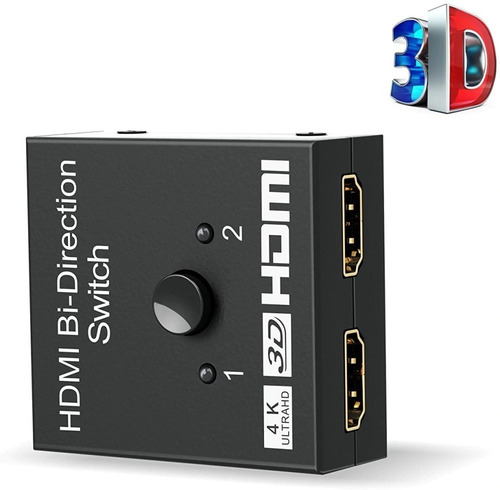 Imagem 7 de 7 de Chaveador Swither Seletor Hdmi 2x1 Divisor Splitter Hdmi 1x2
