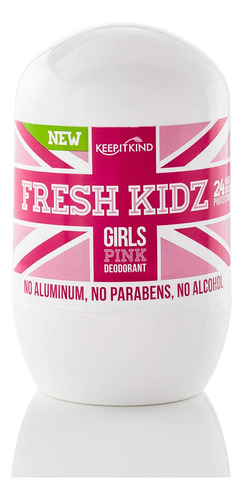 Keep It Tipo Fresco Kidz Niñas Natural Desodorante, 1,86 .