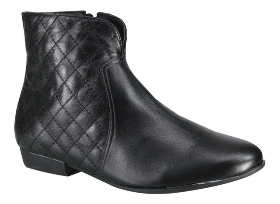 bota feminina cano curto usaflex