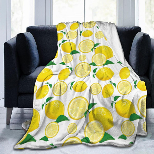 Yamegoun Lemon Throw Blankets Premium Micro Fleece Manta Par