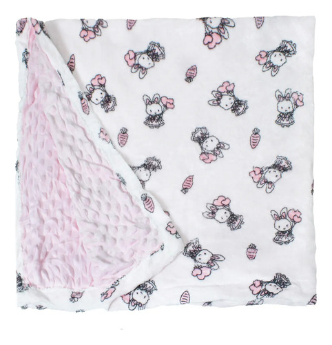 Cobija Para Bebé Calientita Frazada Suave Cobertor Infantil Color Rosa Felpa
