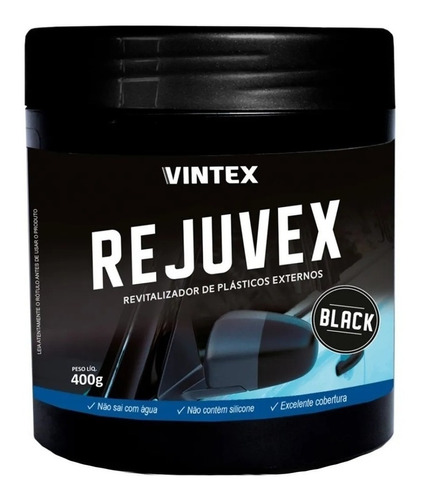 Imagem 1 de 8 de Rejuvex Black Revitalizador De Plástico Externos 400g Vonixx