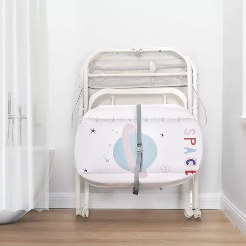 Sweeby Cambiador portátil para bebé con bañera, cambiador de pañales  plegable y cambiador de bebé con ruedas, impermeable, color blanco