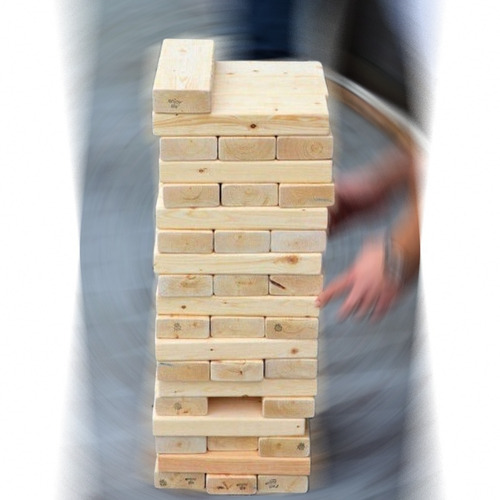 Jenga Gigante De Madera Natural 20 Pz Juego Familiar Bora