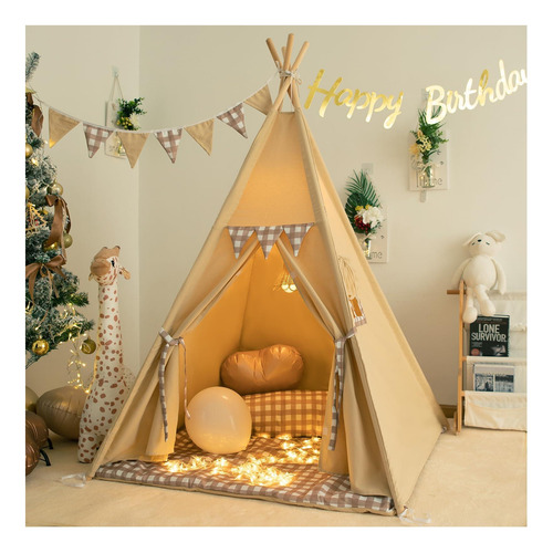 Tenebud Tiepee Tent Con Luces De Hadas De Bunting Bunting De