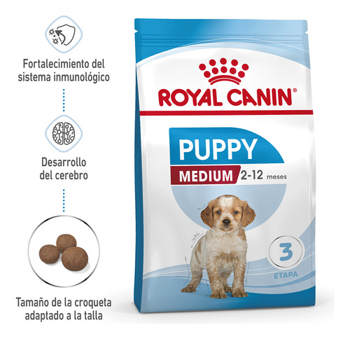 Alimento Royal Canin Size Health Nutrition Medium Puppy para perro cachorro de raza mediana sabor mix en bolsa de 15 kg