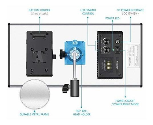 Luz De Video Profesional Led Bicolor Regulable Neewer Para E