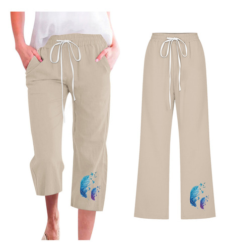 Pantalones Para Mujer Pantalones Capris Para Verano Algodón