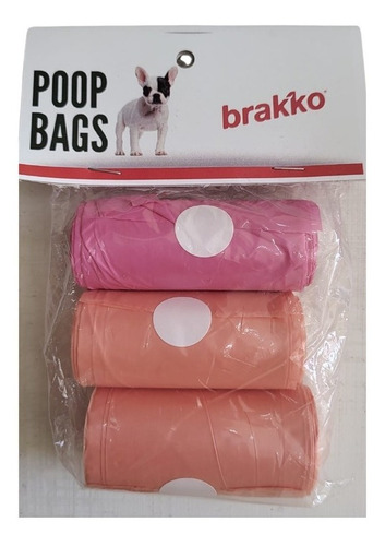 Imagen 3 de 8 de Bolsas Recolectoras Para Mascotas Brakko Poop Bags X 3