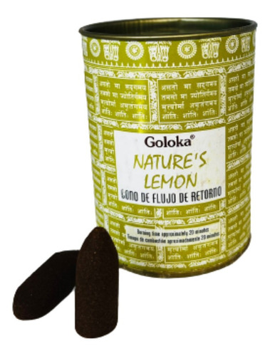 Incienso Cascada Limon Natural - Goloka - 24 Conos