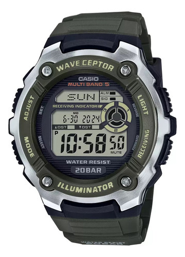 Reloj Casio Wv-200r-3a Para Hombre E-watch Color de la correa Verde