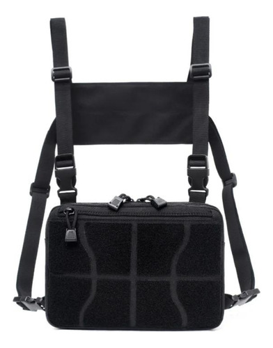 Pechera Táctica Chest Bag Bolso Morral Yakeda Aventureros Color Negro