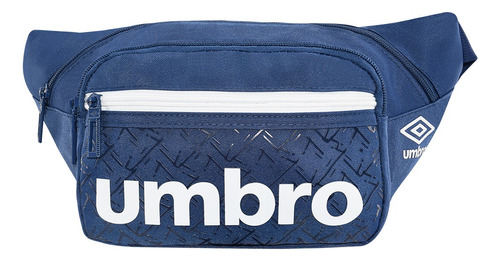 Cangurera Umbro® Riñonera Deportiva Multiusos Bolsillos Color Azul marino Diseño de la tela Lisa